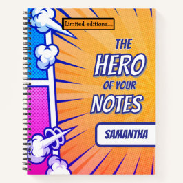 Stripboek superheld cool gepersonaliseerde naam tr notitieboek