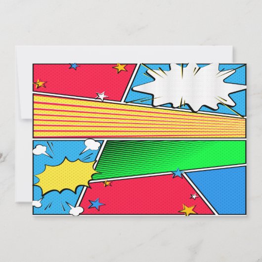 Stripboek Superheld geboorte aankondiging (Achterkant)