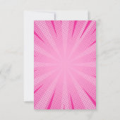 Stripboek Superheld Meisje Roze Verjaardag Bedankt (Achterkant)