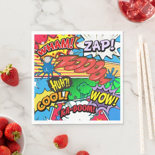 Stripboek Superheld Verjaardag Jongen Servetten (Insitu)