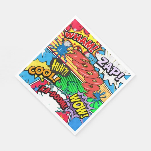 Stripboek Superheld Verjaardag Jongen Servetten (Hoek)