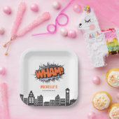 Stripboek Superheld Verjaardag Papieren Bordje (Feest)