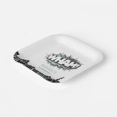 Stripboek Superheld Verjaardag Papieren Bordje (Gebogen)