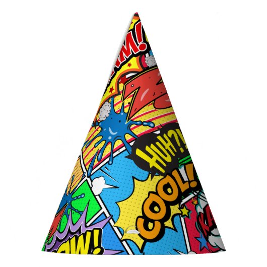 Stripboek Superheld Verjaardagsfeest Feesthoedjes (Links)