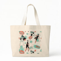 stripboek superheldinnen jumbo canvas tas