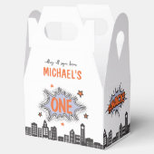 Stripboek Superhero Gable Favor Box Bedankdoosjes (Geopend)