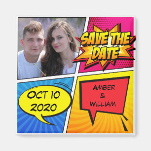 Stripboek Superhero Save The Date Magneet