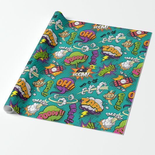 Stripboek thema  cadeaupapier (Uitgerold)