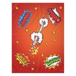 Stripboek Uitroepingen Rood Tafelkleed