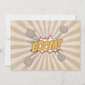  stripboek Verjaardagsuitnodiging Kaart (Achterkant)