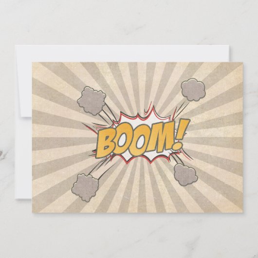  stripboek Verjaardagsuitnodiging Kaart (Achterkant)