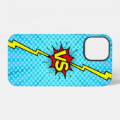 Stripboek versus achtergrond, klassieke pop-art st iPhone hoesje (Achterkant horizontaal)