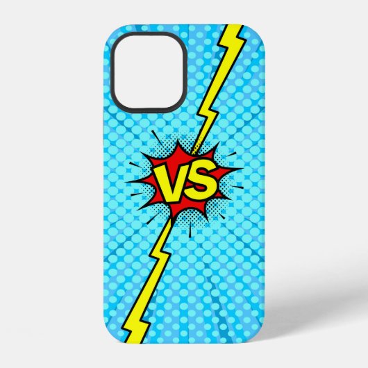 Stripboek versus achtergrond, klassieke pop-art st iPhone hoesje (Achterkant)