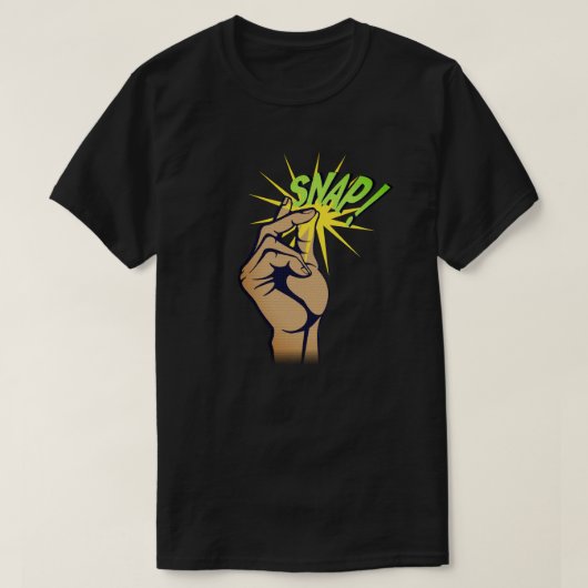 Stripboek vingerklip t-shirt (Design voorkant)