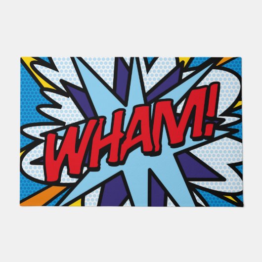Stripboek WHAM Trendy Leuke Moderne Typografisch Deurmat (Voorkant)