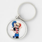 stripboekenmeisje sleutelhanger (Voorkant)