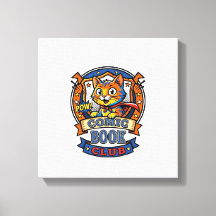 Stripboekkat Kattenmoeder Cadeau-idee - Stripboekk Canvas Afdruk