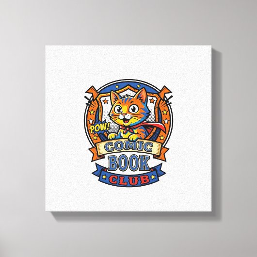 Stripboekkat Kattenmoeder Cadeau-idee - Stripboekk Canvas Afdruk (Voorkant)