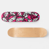 Stripboekstijl Persoonlijk Skateboard (Horizontaal)