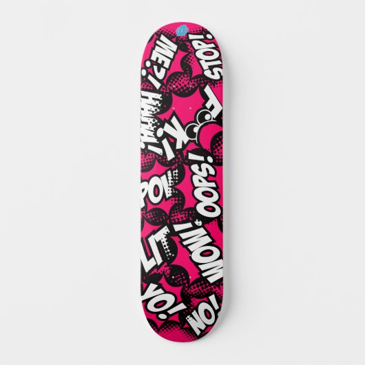 Stripboekstijl Persoonlijk Skateboard (Voorkant)