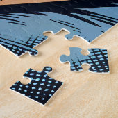 Stripboekstijl Vrouw, Kat en Boek Legpuzzel (Zijkant)