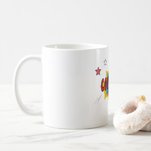 stripboekwinkel koffiemok (Met donut)