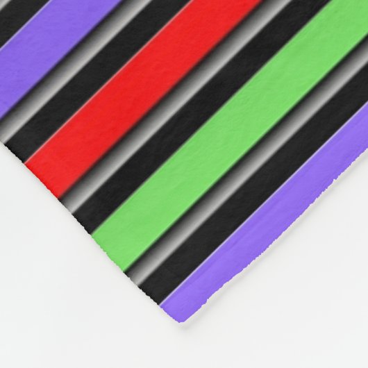 Stripe 3 De kleur wijzigen Fleece Deken (Hoek)