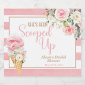 (Stripe) Aangepast She's Been Scooped Up Sparkling Wijnetiket (Enkel label)