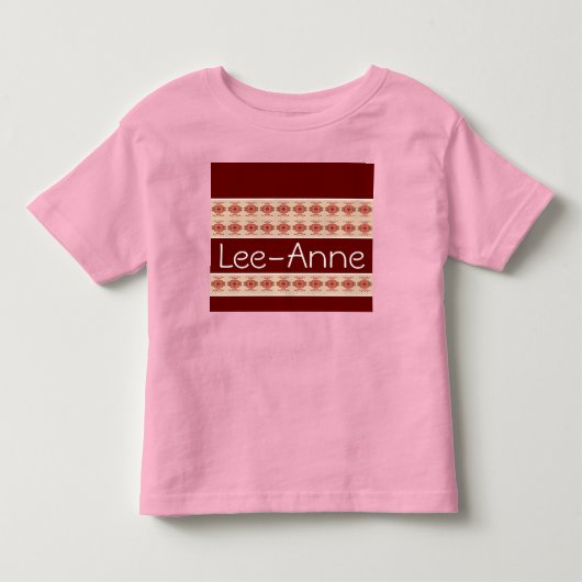 Stripe Accented Floral Pattern Kinder Shirts (Voorkant)
