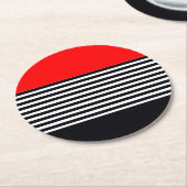 Stripe afdrukontwerp ronde kartonnen onderzetter (Gebogen)