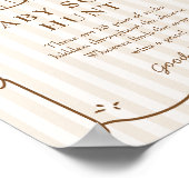 Stripe Baby is het brouwen van koffie Baby Sock Hu Poster (Hoek)