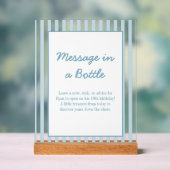 Stripe Beach Club Message In a Bottle keepsake Acryl Bord (Neutraal)
