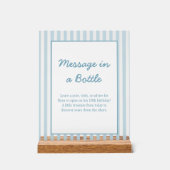 Stripe Beach Club Message In a Bottle keepsake Acryl Bord (Voorkant)