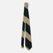 Stripe Black and Gold Broad University Stropdas (Achterkant)
