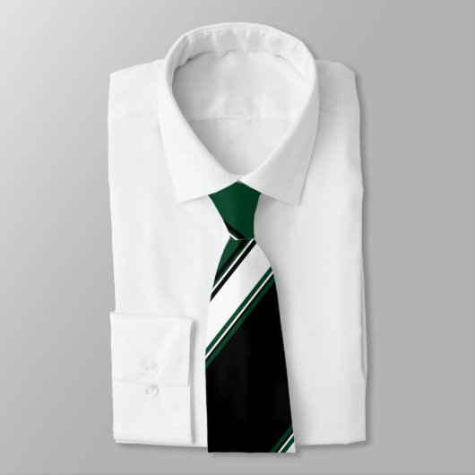Stripe Black White en Evergreen University Stropdas (Gebonden)