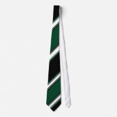 Stripe Black White en Evergreen University Stropdas (Voorkant)