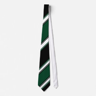 Stripe Black White en Evergreen University Stropdas