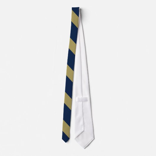 Stripe Blue and Gold University Stropdas (Achterkant)