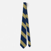 Stripe Blue and Gold University Stropdas (Voorkant)