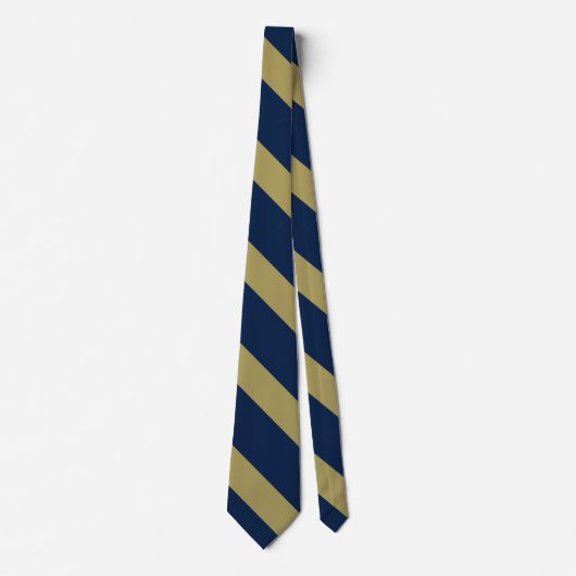 Stripe Blue and Gold University Stropdas (Voorkant)