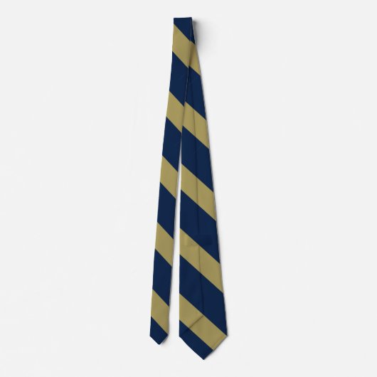 Stripe Blue and Gold University Stropdas (Achterkant)