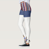 Stripe Blue Penguin Leggings (Links)