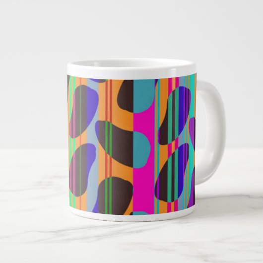 Stripe bonen grote koffiekop (Voorkant rechts)