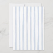 Stripe Boy Baseball Rookie Game Eerste Verjaardag Kaart (Achterkant)