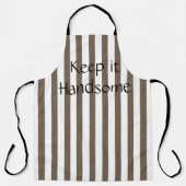 Stripe Brown alles over het afdrukscherm Houd het Schort (Voorkant)