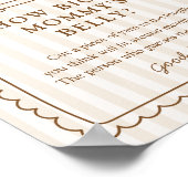 Stripe Bun in the Oven Baby Shower Belly Sign Poster (Hoek)