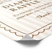 Stripe Bun in the Oven Shower Diaper Raffle Game Poster (Hoek)