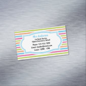 Stripe Contact opnemen met de leraar Magnetisch Visitekaartje (Voorbeeld)