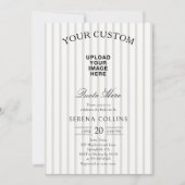 Stripe Custom Afbeelding Sage Vrijgezellenfeest Kaart (Voorkant)