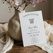  Stripe Custom Afbeelding Sage Vrijgezellenfeest Kaart